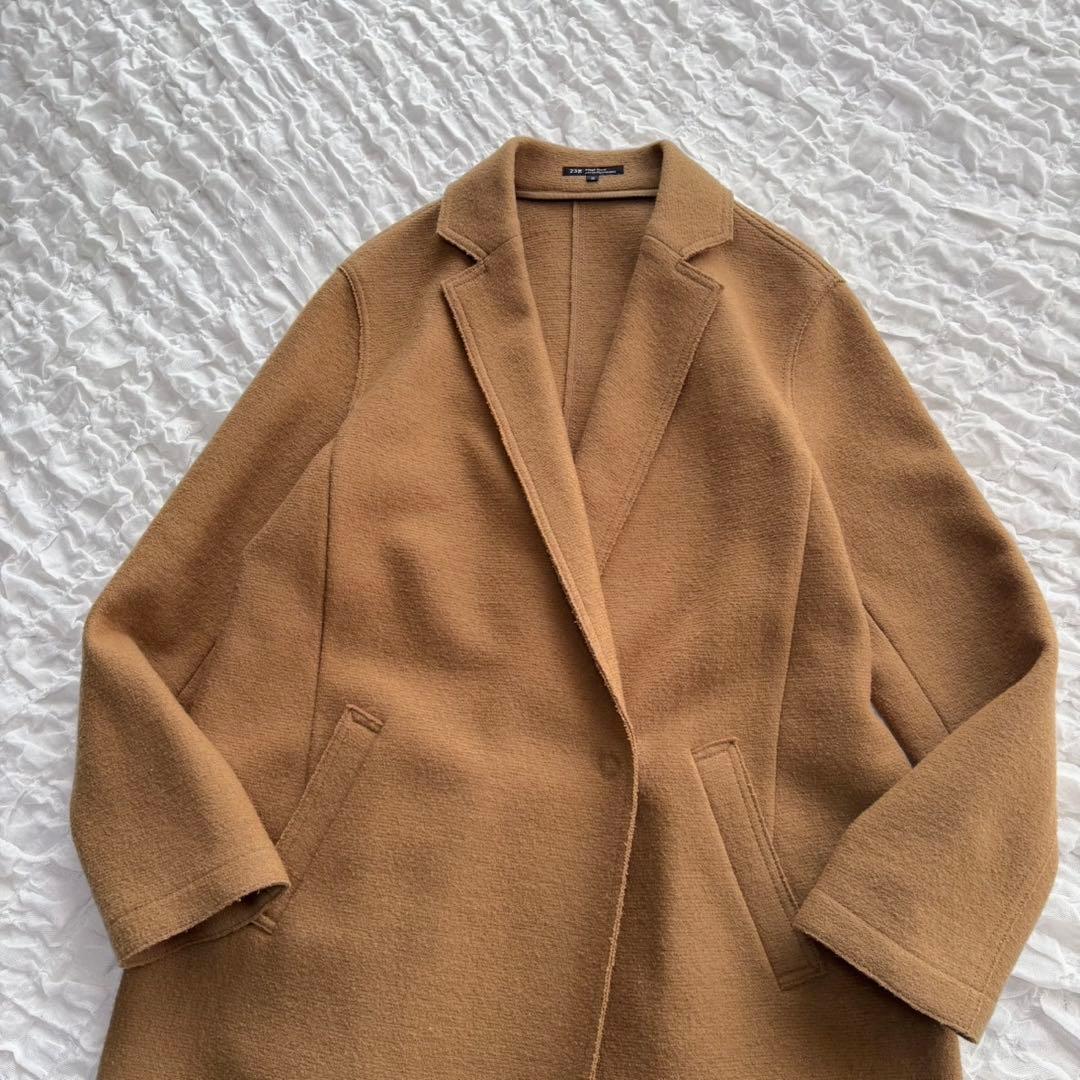 【1度着用のみ美品 23区 リンクスミドルジャージーチェスターコート 近年モデル