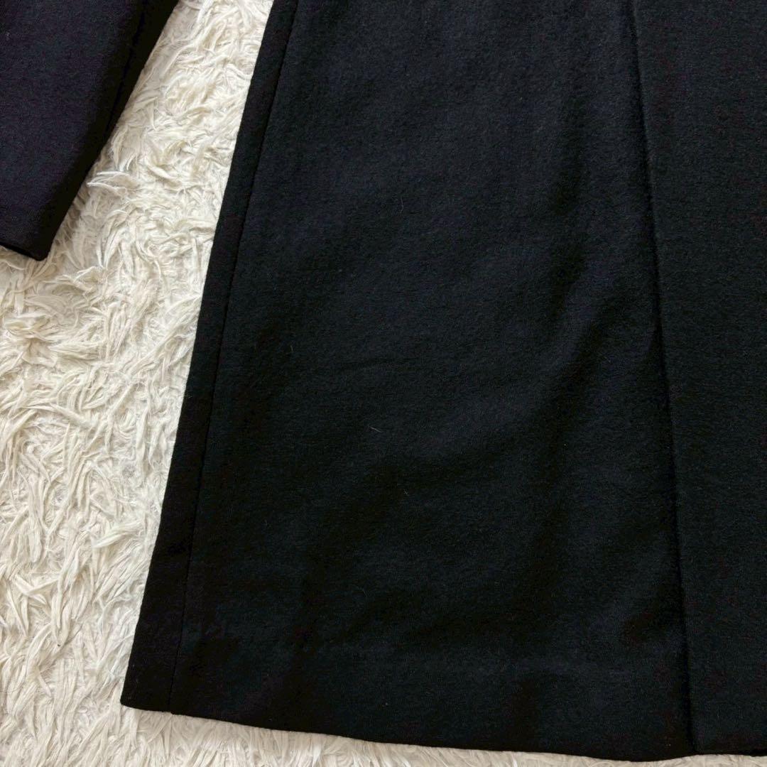 美品　高級　ラルフローレン　カシミヤ混紡　ダブルチェスターコート　ブラック