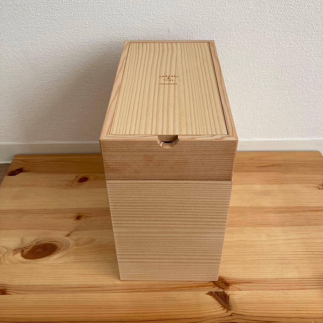 美品 北欧暮らしの道具店 木製ミラー付きメイクボックス【フェルトクッション付】