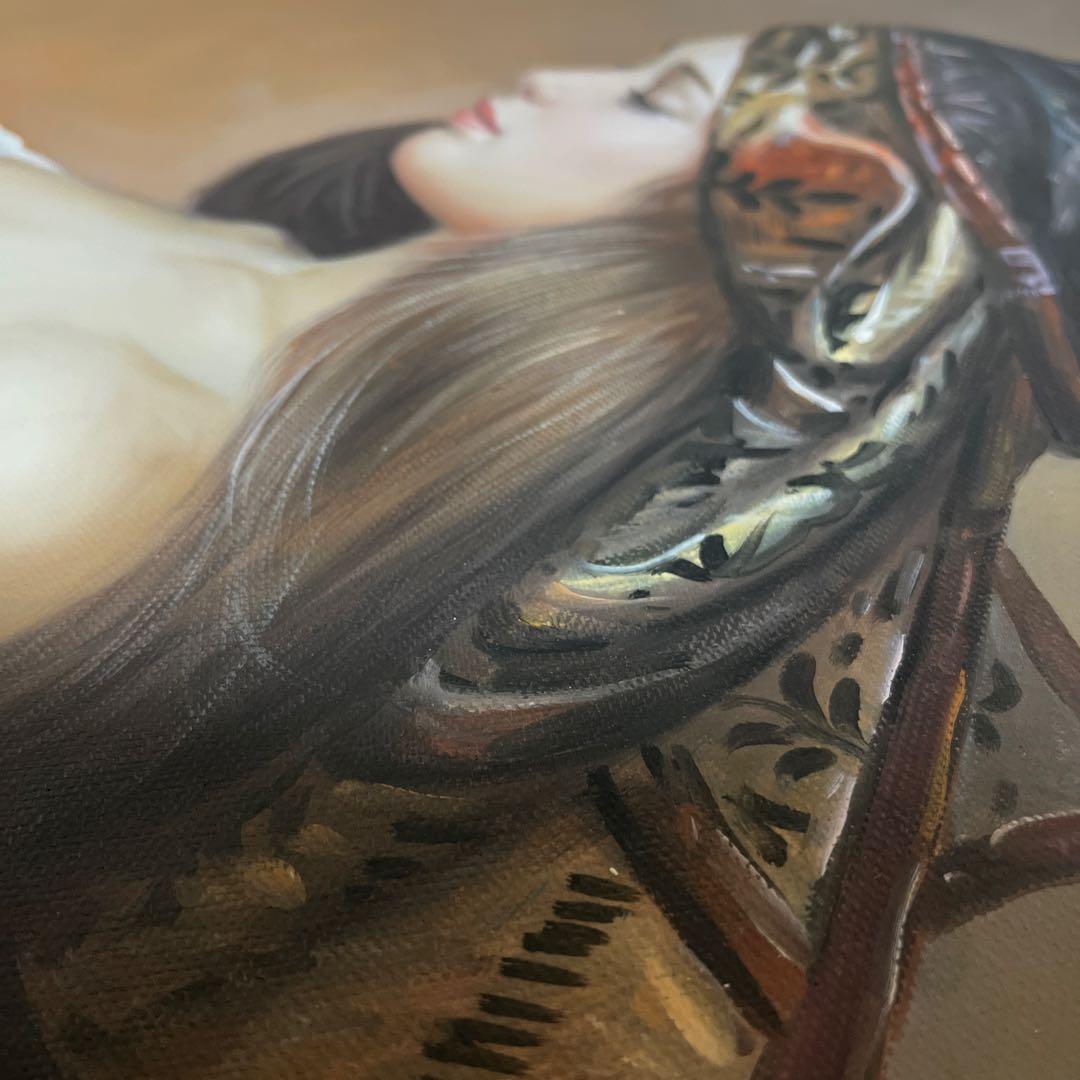 人物画 セクシーガール キャンバス 印刷物 油絵 40×50 120サイズ