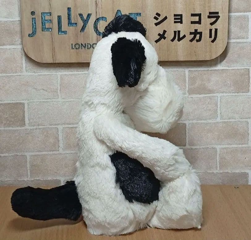  Black&Cream Puppy M 犬 ぬいぐるみ ドッグ