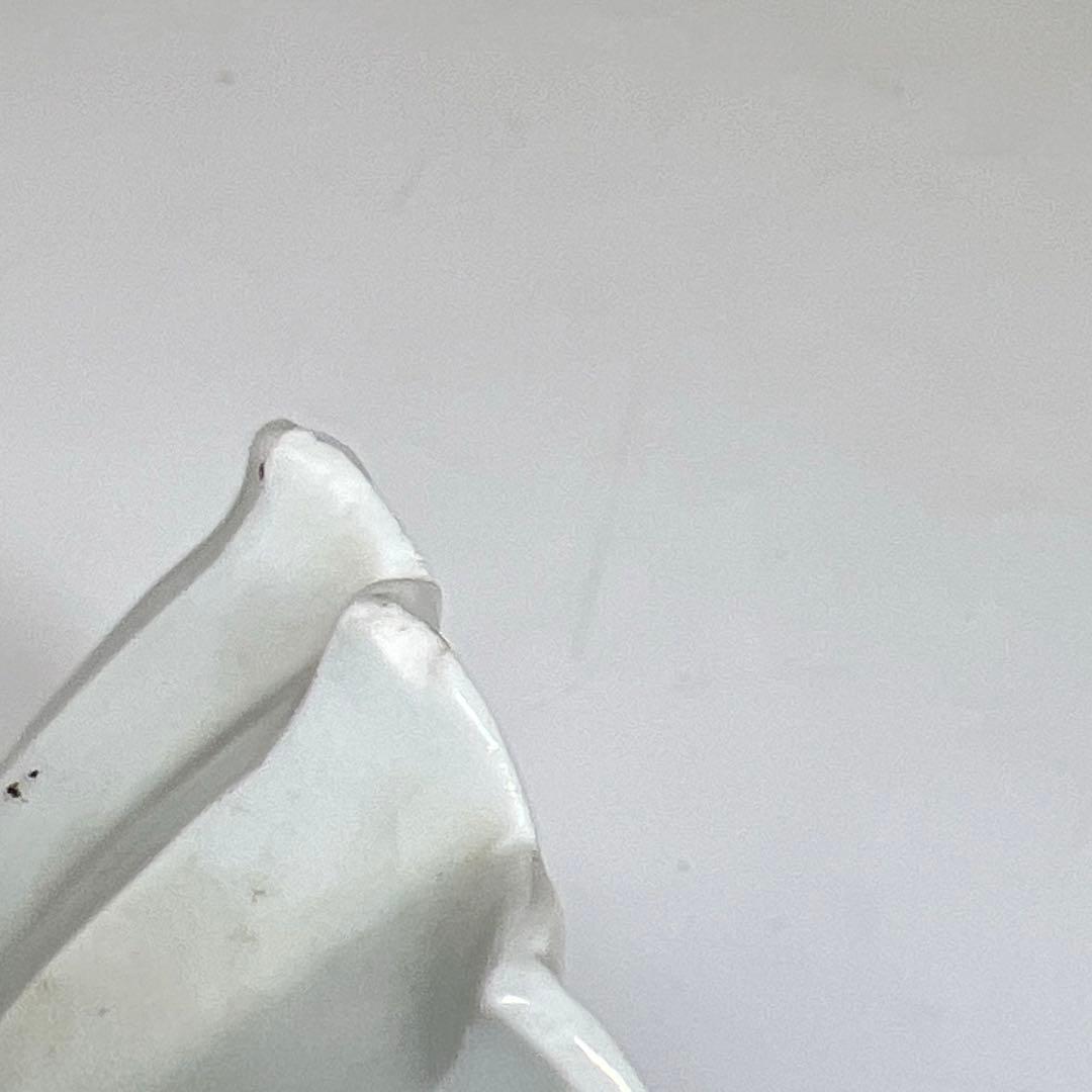 江戸中後期古伊万里赤絵花図　ギザギザ向付10客　木箱付　幅約12.7㎝　トトオサ