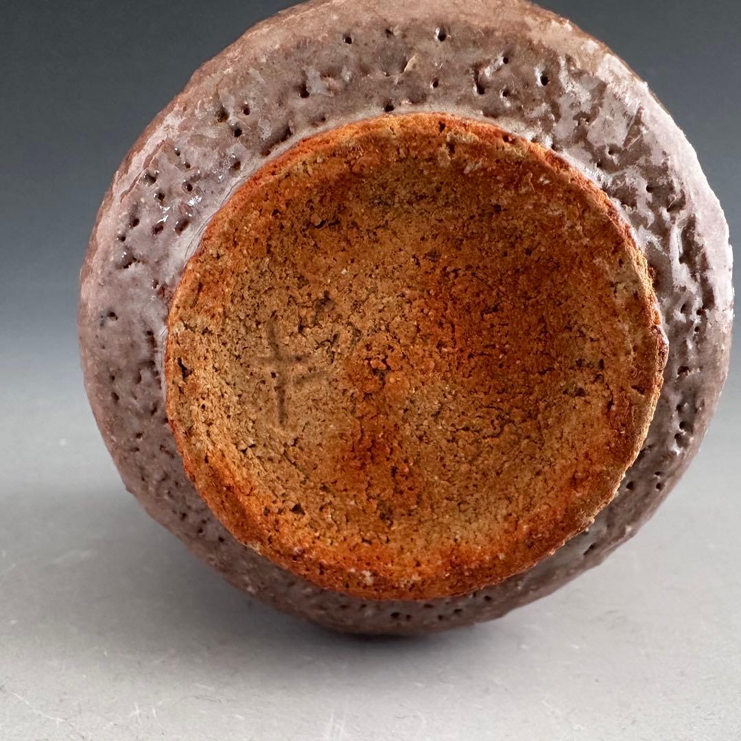 酒器　彫唐津　ぐい呑み　酒盃　唐津　中里重利　共箱　陶芸　懐石料理　日本の器