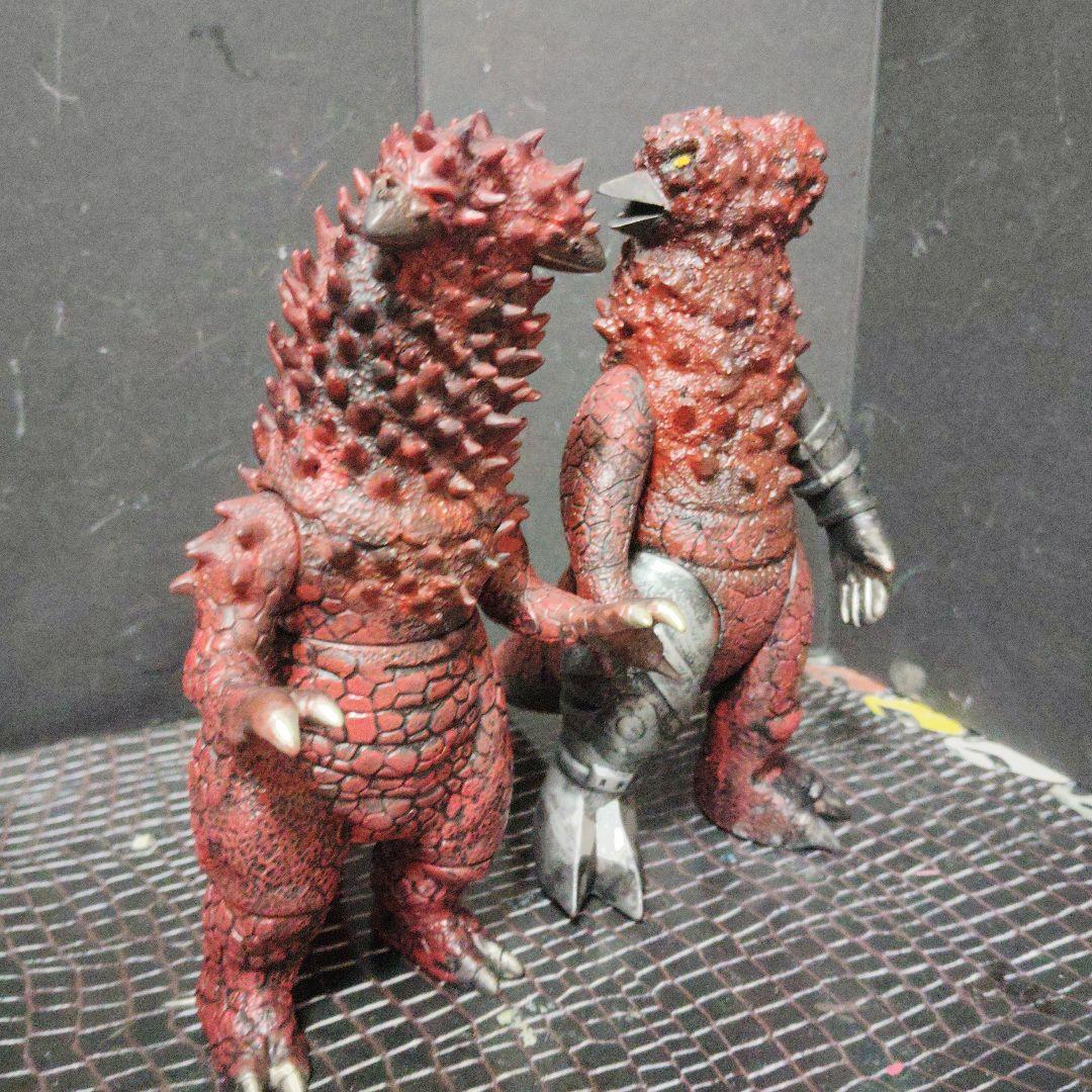 上野淳子ウルトラ怪獣旧型ソフビガルベロス.パンドン.アクマニアム.カデンダ