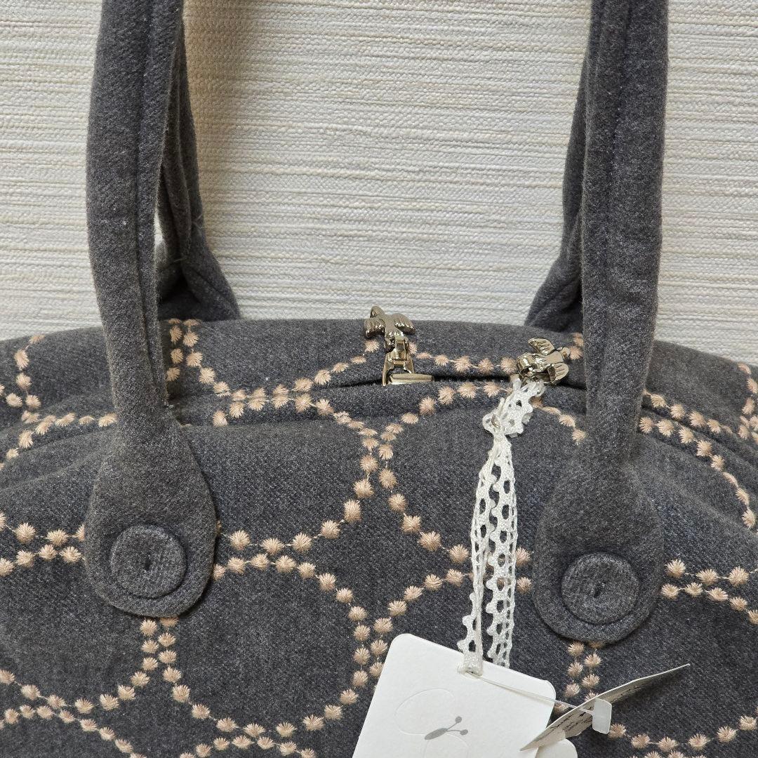 タグ付き ミナペルホネン マトカ バッグ タンバリン グレー ua9928