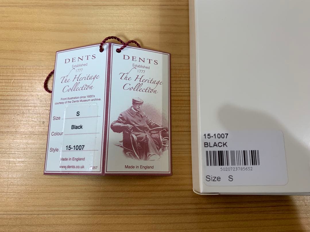 美品 デンツ ヘアシープ グローブ Fleming 15-1007 黒 Sサイズ