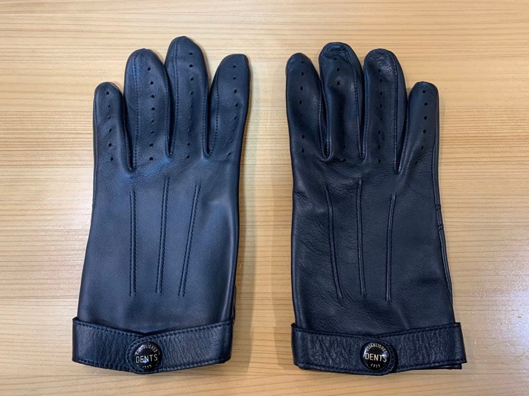 美品 デンツ ヘアシープ グローブ Fleming 15-1007 黒 Sサイズ