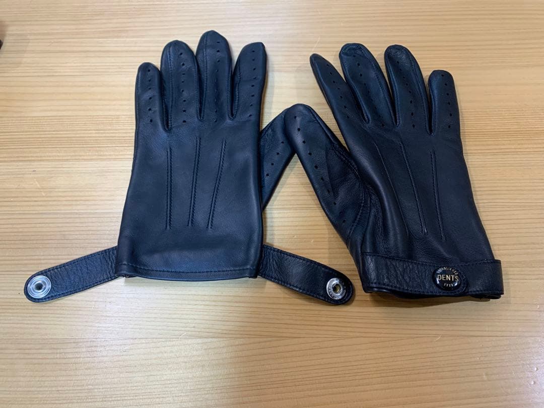 美品 デンツ ヘアシープ グローブ Fleming 15-1007 黒 Sサイズ