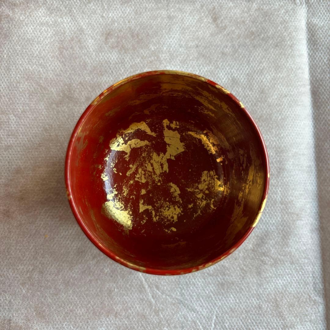 茶道具 而妙斎好 唐松蒔絵 一閑　大棗　一峰