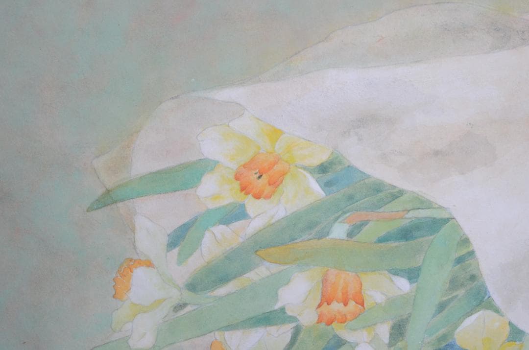 【作品名 「花束」 岩絵の具 日本画】東山魁夷の流派