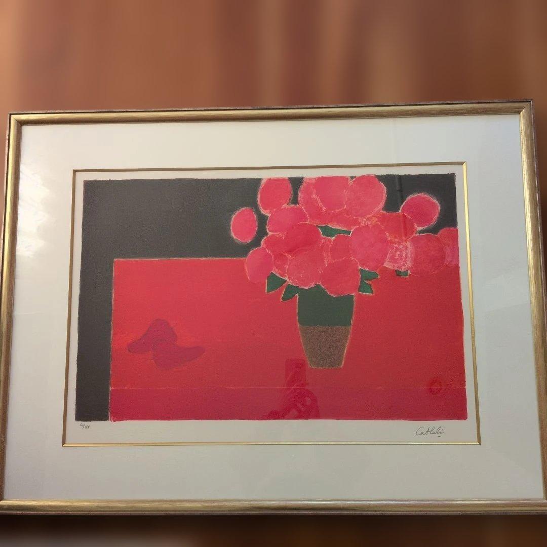 Cattelan 花瓶の花 リトグラフ