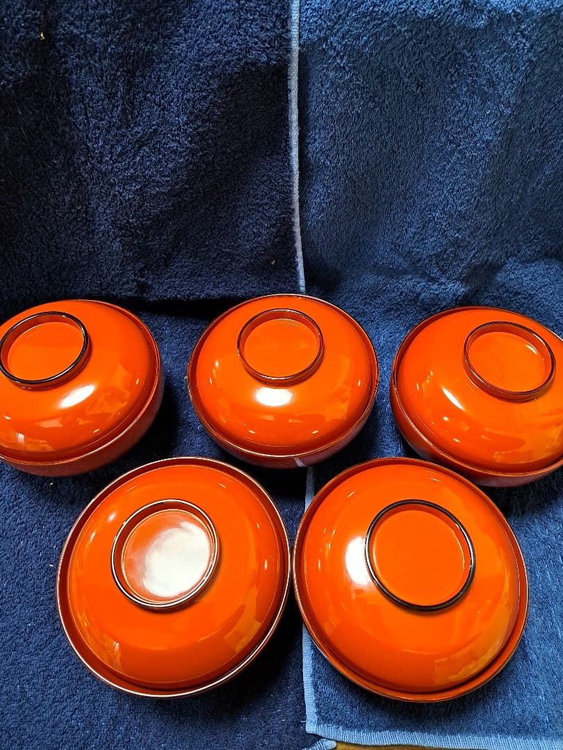 【新品未使用品】輪島塗5個セット 木箱入り