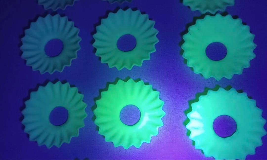 レア！カスタード　サテン　ウランガラス　アトリエランプ　シェード　アンティーク