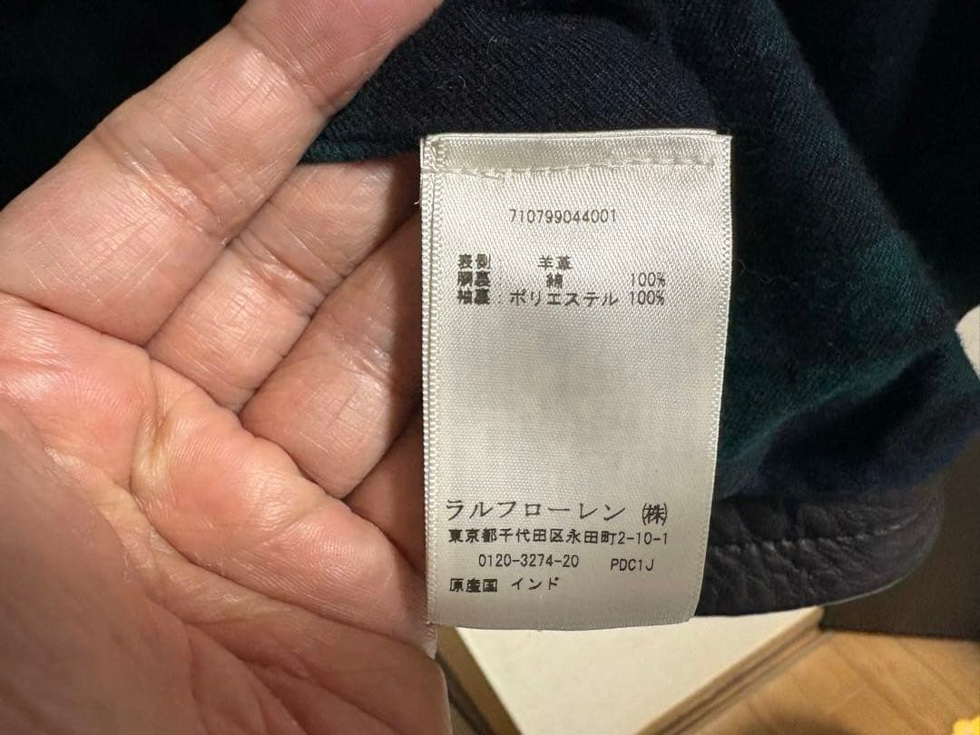 ラルフローレン　ラムレザー襟付きシングルライダース