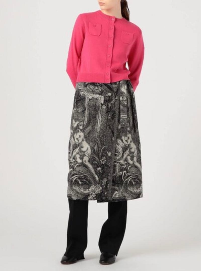 【CABaN】フランネルジャカード ラップスカート