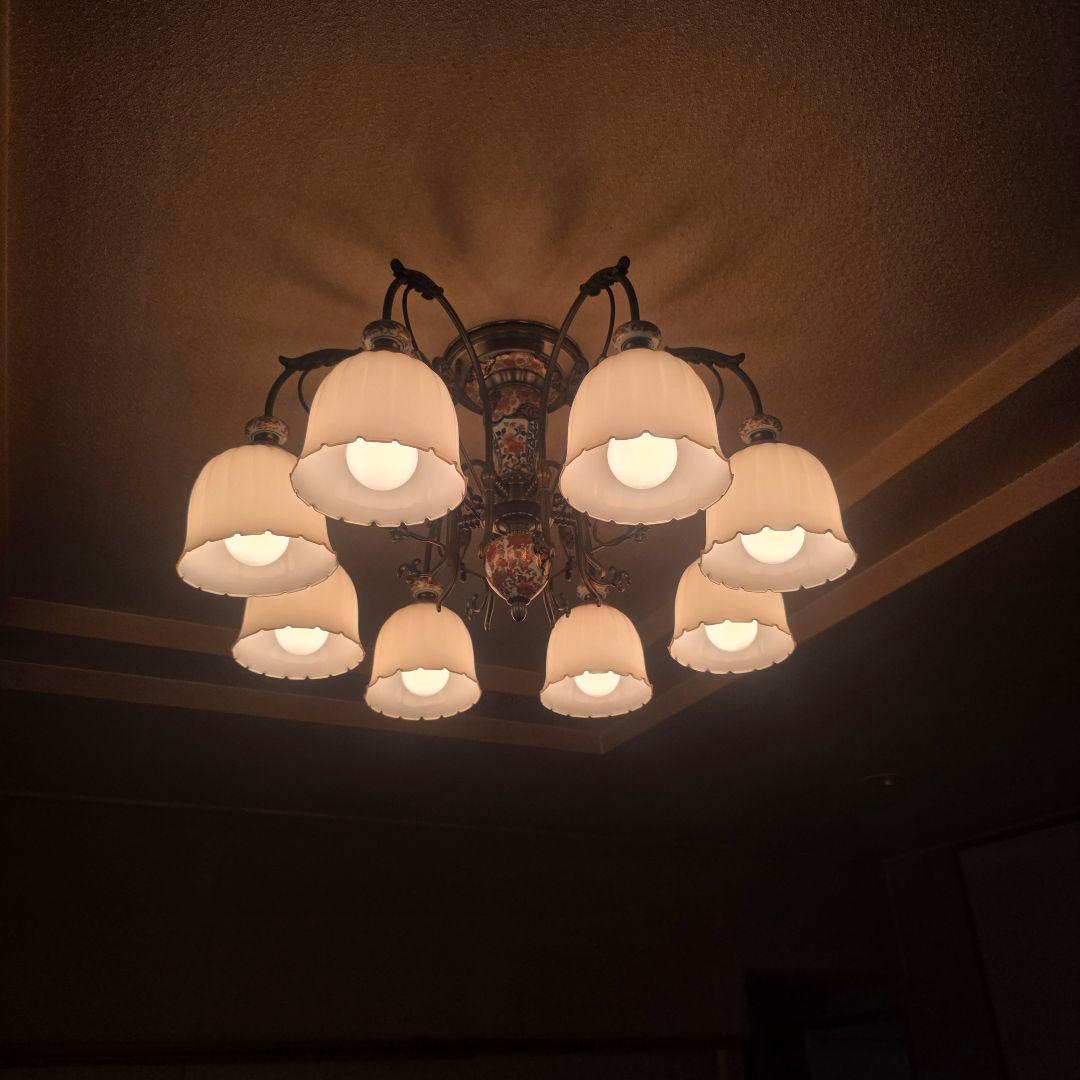 大正ロマン 和モダン クラシック 香蘭社 ヤマギワ　８灯シャンデリア