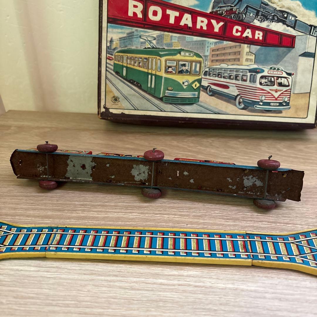 ブリキ　ロータリー電車　蒸気機関車　2点　昭和レトロ　アンティーク 日本製