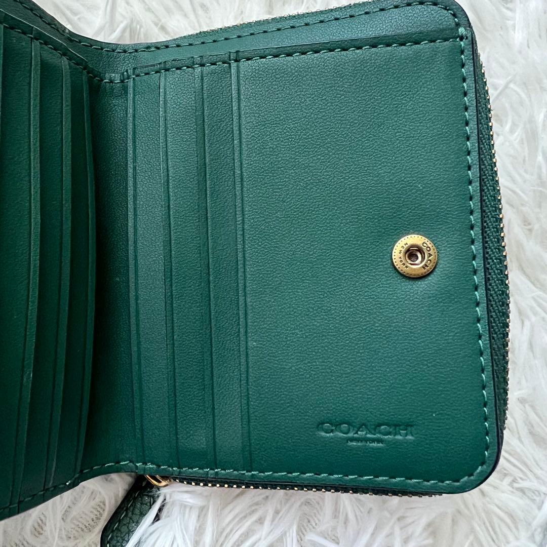 即日発送！【未使用品】 COACH コーチ ビルフォールド ウォレット グリーン