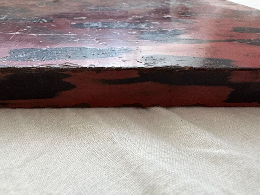 根来塗　アンティーク　江戸時代 骨董　盆　敷板　19世紀