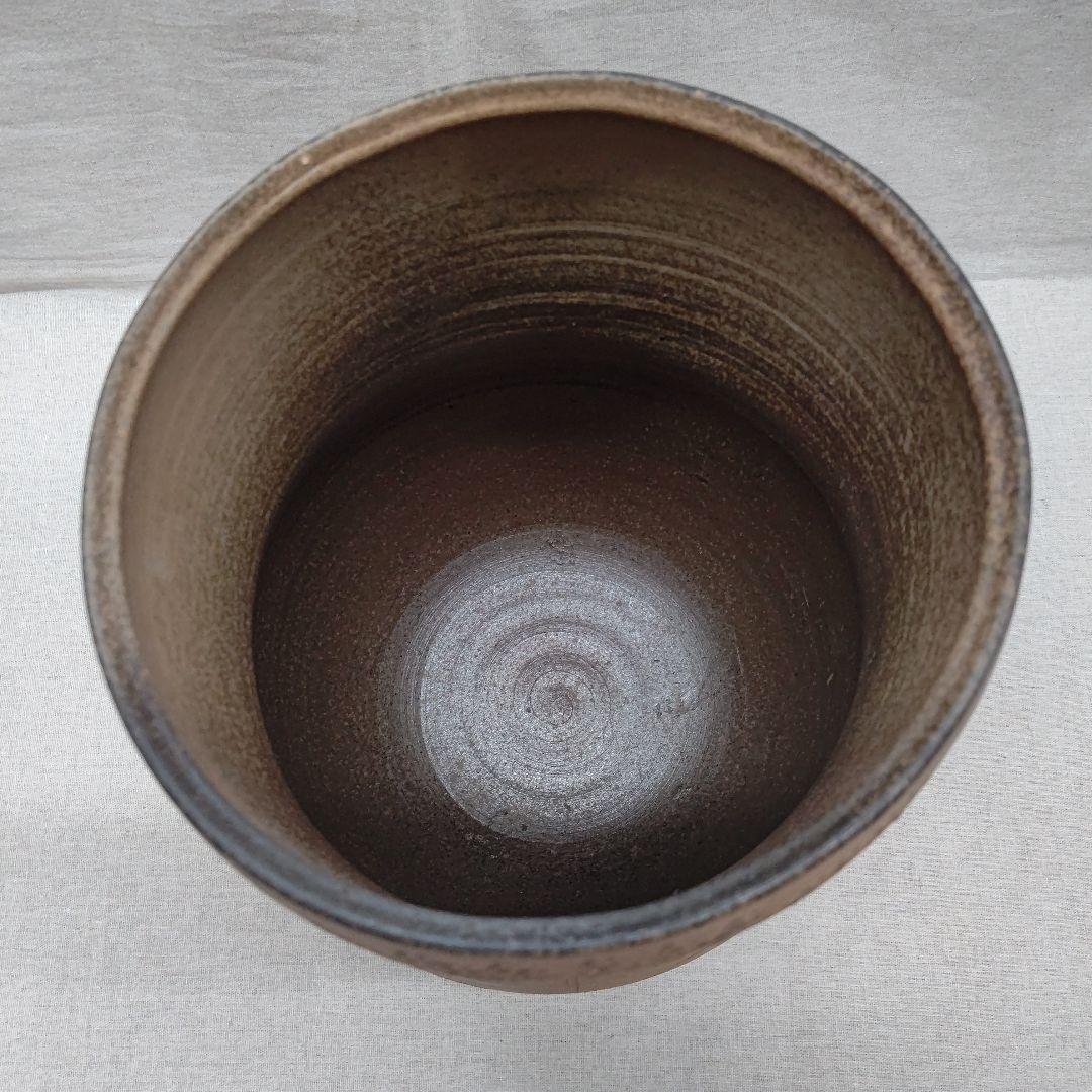 草花紋花器  西端正  丹波焼