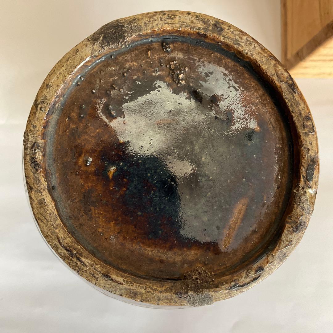 古伊万里　瑠璃釉海鼠壺　江戸時代中期頃