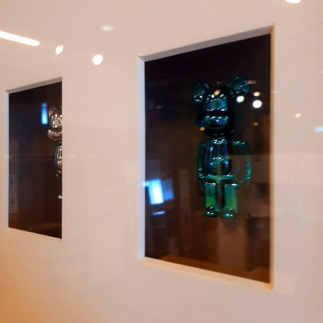 輸入雑貨　希少　ベアブリック　フィギア入り　特殊アートパネル