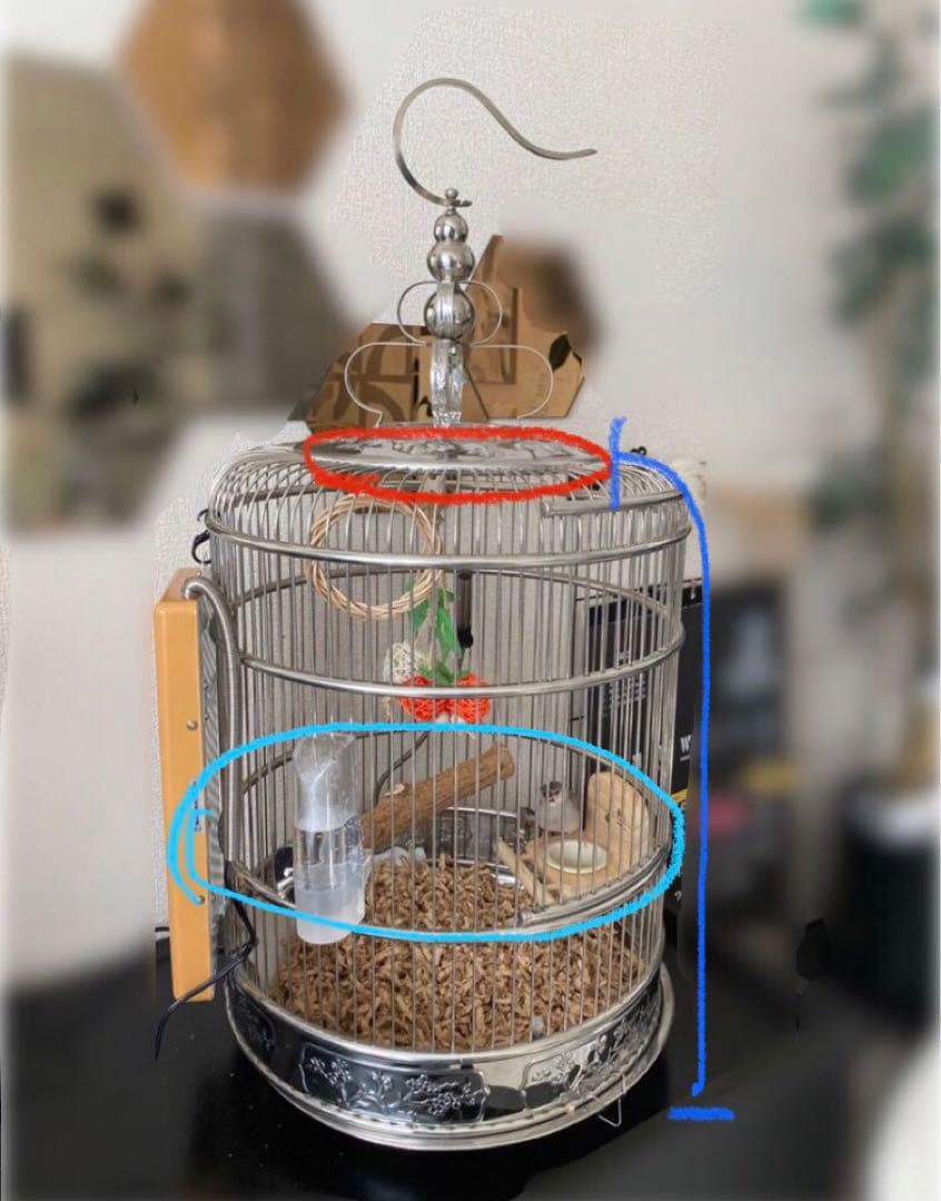 プロフ確認お願いします様　鳥かごカバー　すっぽりギャザータイプ