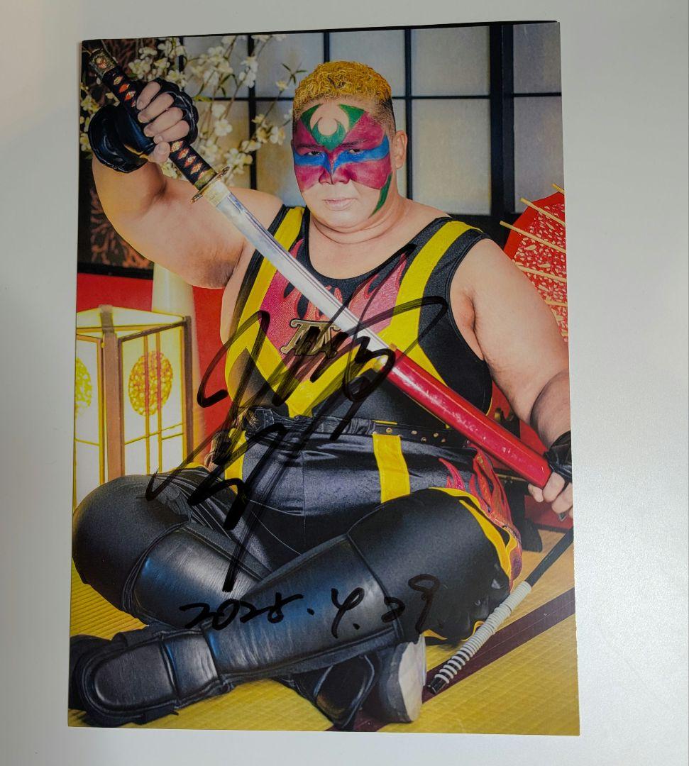 4/29 里村明衣子引退試合 全４選手 ポートレート4枚組 直筆サイン 日付入り