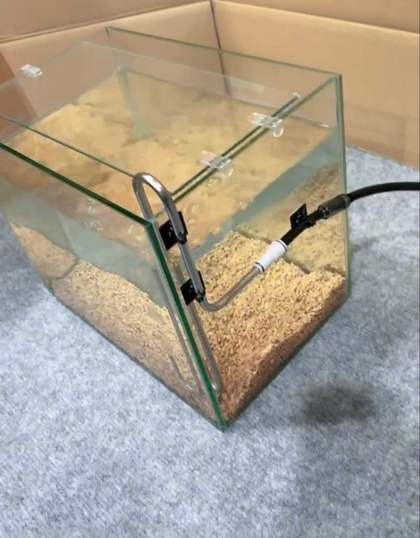 ステンレス製酸素供給配管　手製　購入後の制作　水槽ポンプ　生き物