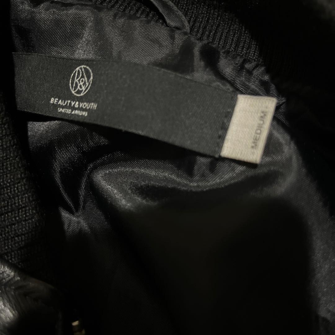 牛革　BEAUTY＆YOUTH レザージャケット MA-1 ボンバージャケット