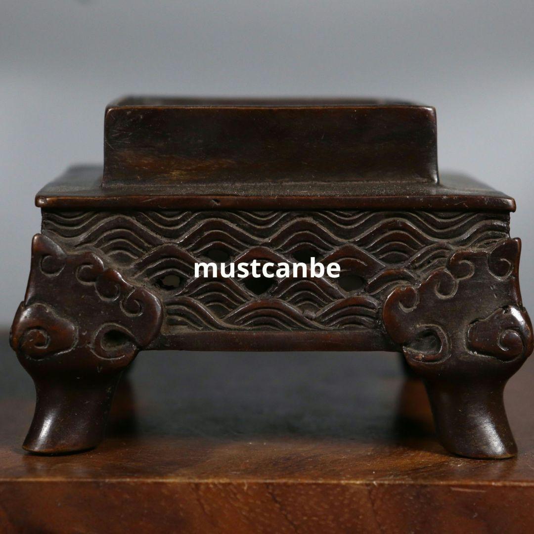 銅器 碧水獣香薫炉 香道具 書房 茶台客間 鎮宅辟邪 開運風水 招財 置物工芸品