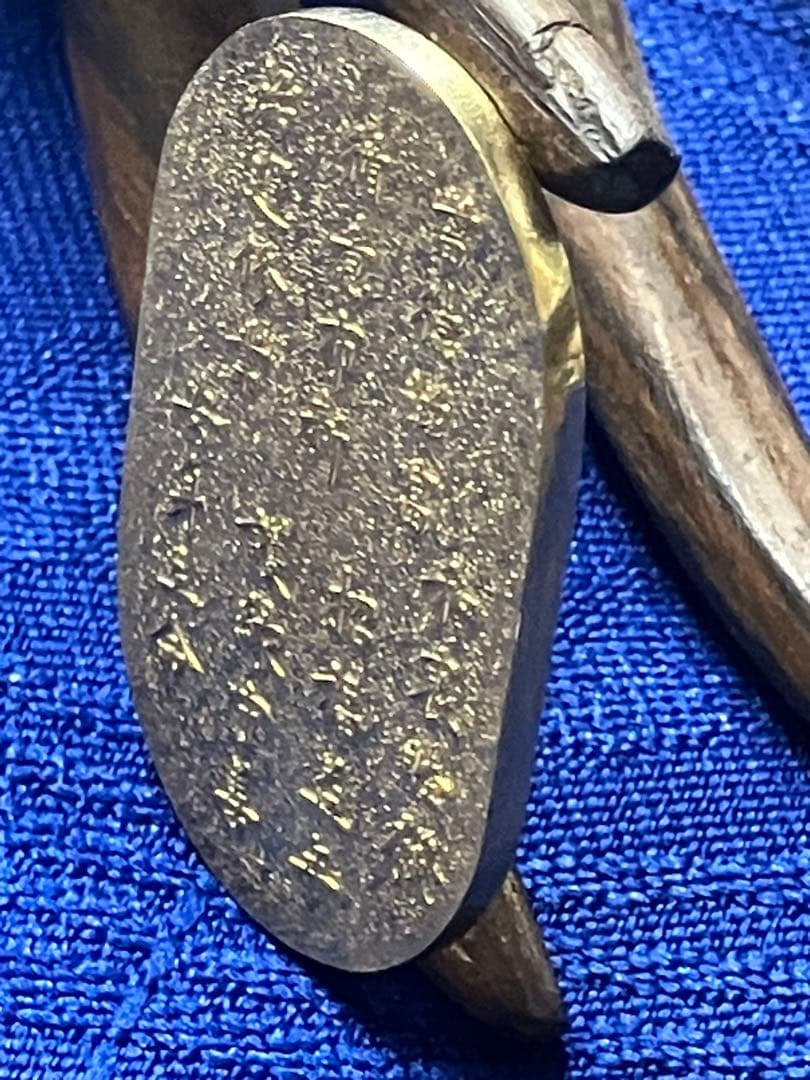 め*ん様 弁財天様　七福神開運護符　小判　純銀　18金仕上げ