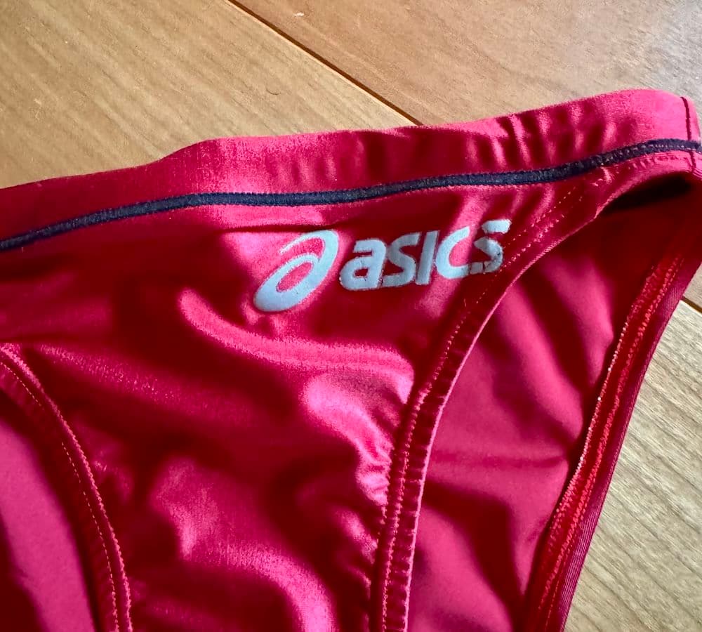 【美品】asics 初期スプラッシャーS レッド Sサイズ 改造 ハイレグ