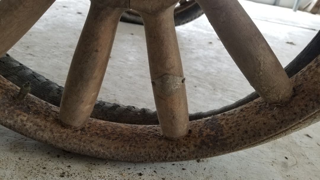 極希少品　文化遺産　美術工芸品　大型　大八車　貴重ナンバー付　大正～昭和　引取