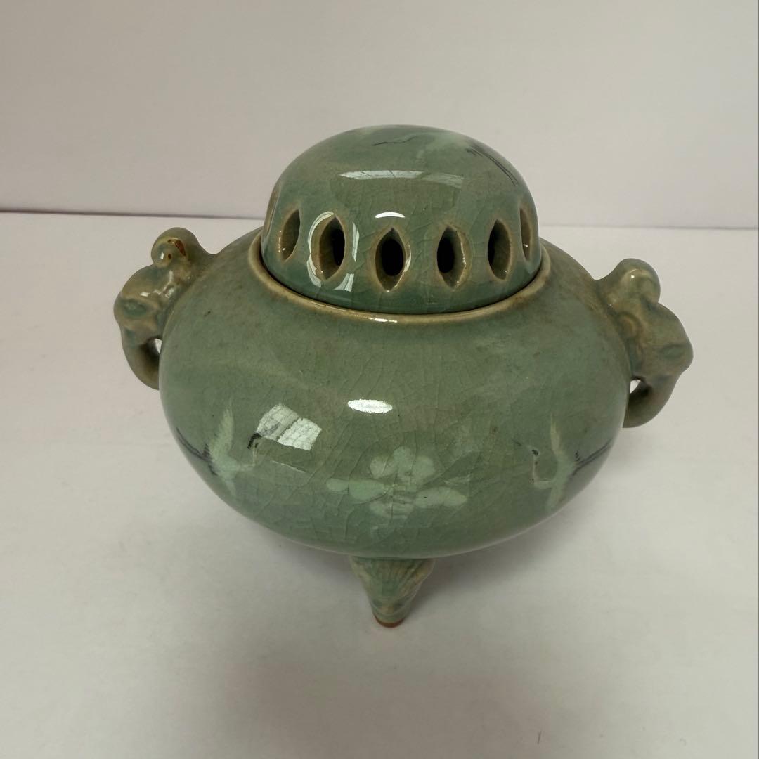 高麗　青磁　在銘　香炉　送料込み