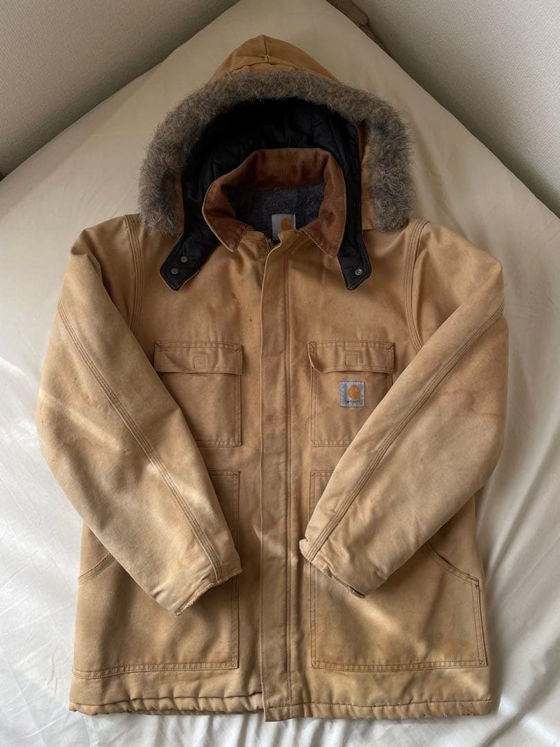 Carhartt ダックジャケット トラディショナルコート　希少】フード付属