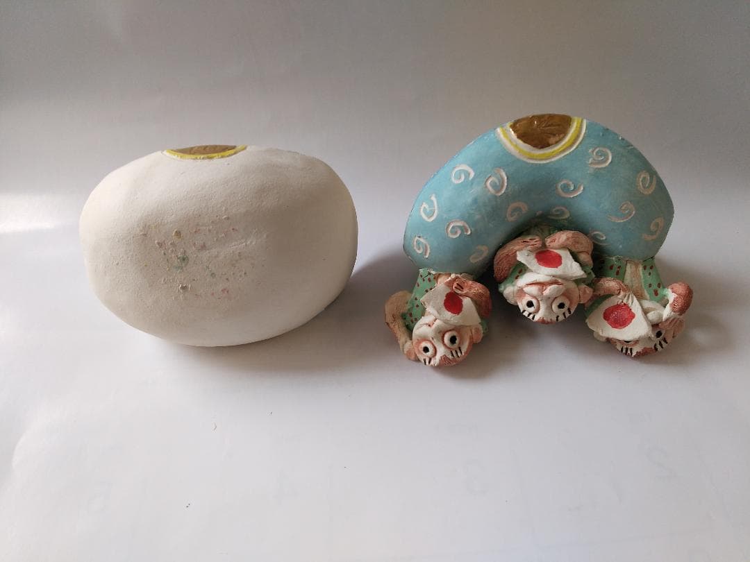 「 干支置物 申 申年 」 猿 さる 陶芸作家 前田晶子 作です。