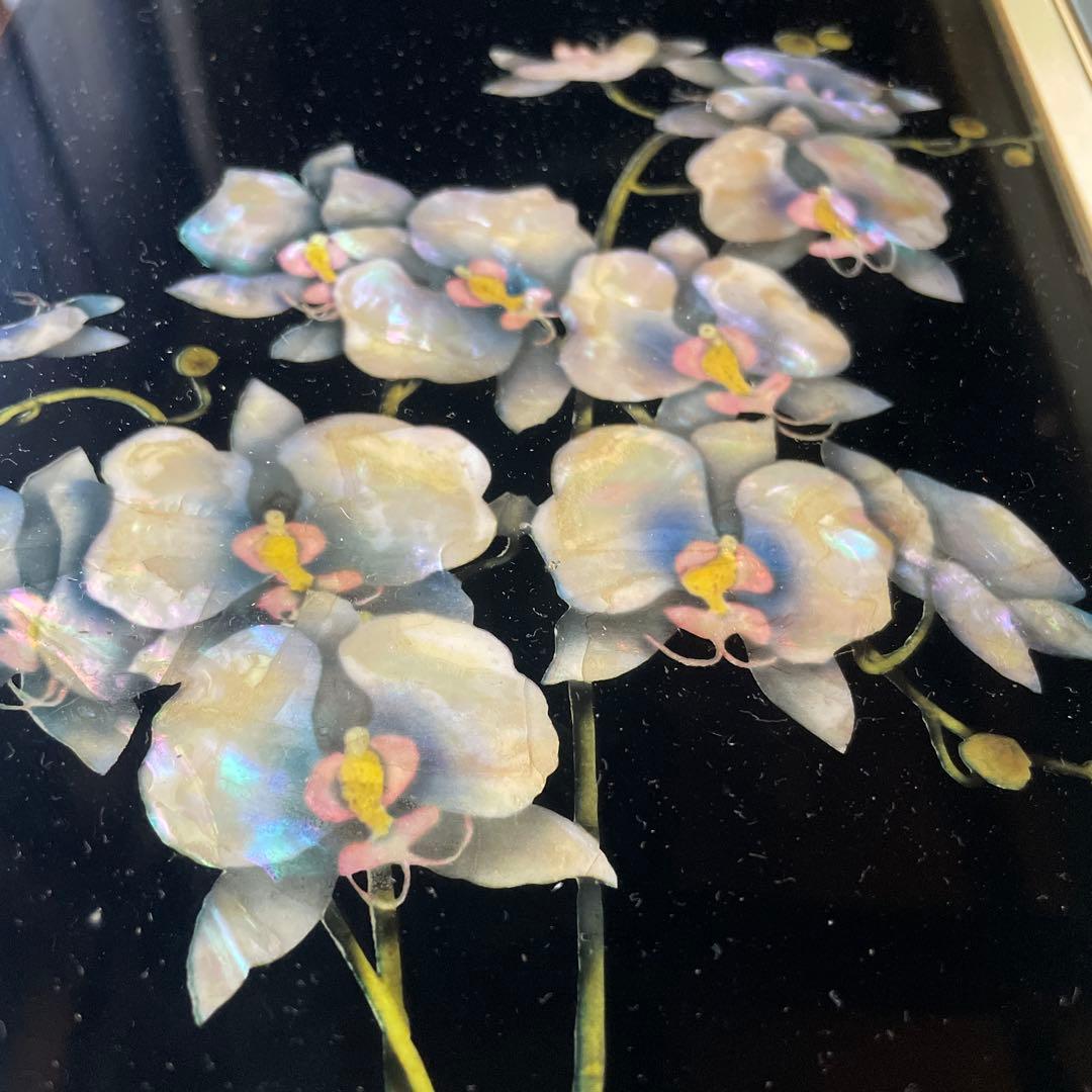 螺鈿細工◎胡蝶蘭◎工芸絵画