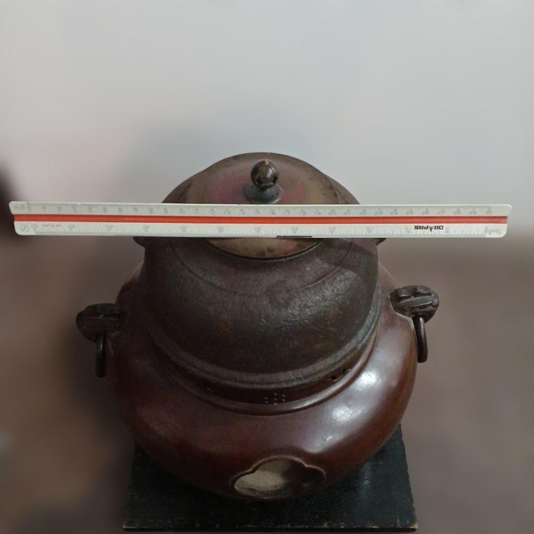 銅製 茶道具 釜 蓋付き