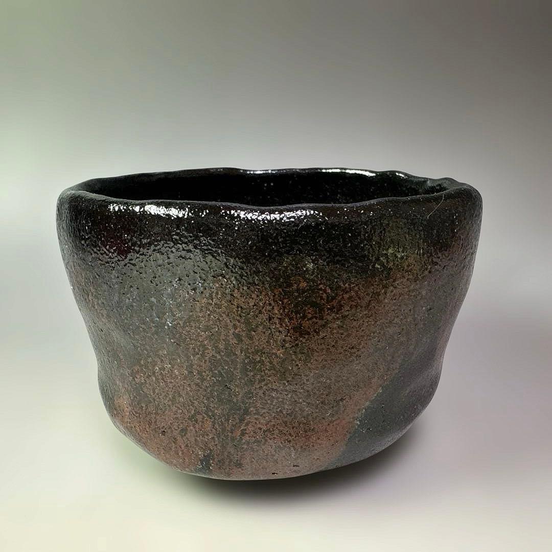 茶道具　黒茶碗　佐々木昭楽 造