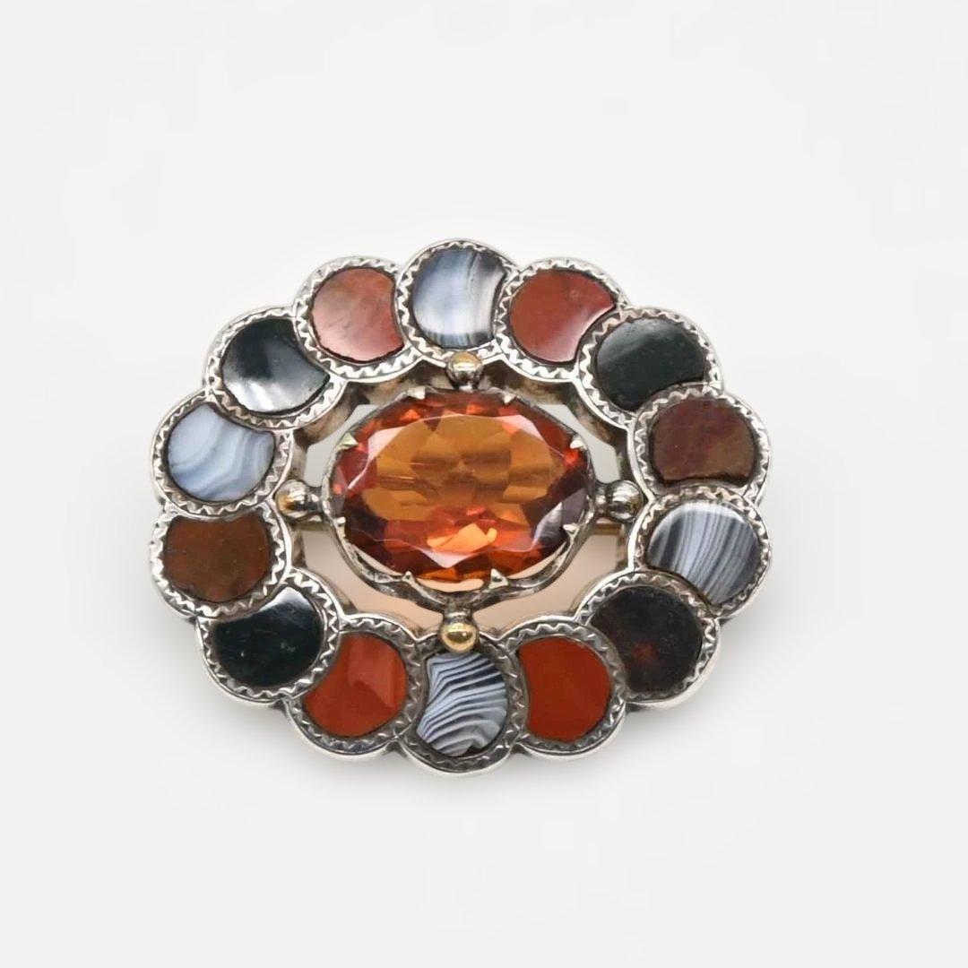 スコティッシュブローチ　楕円形　s0079