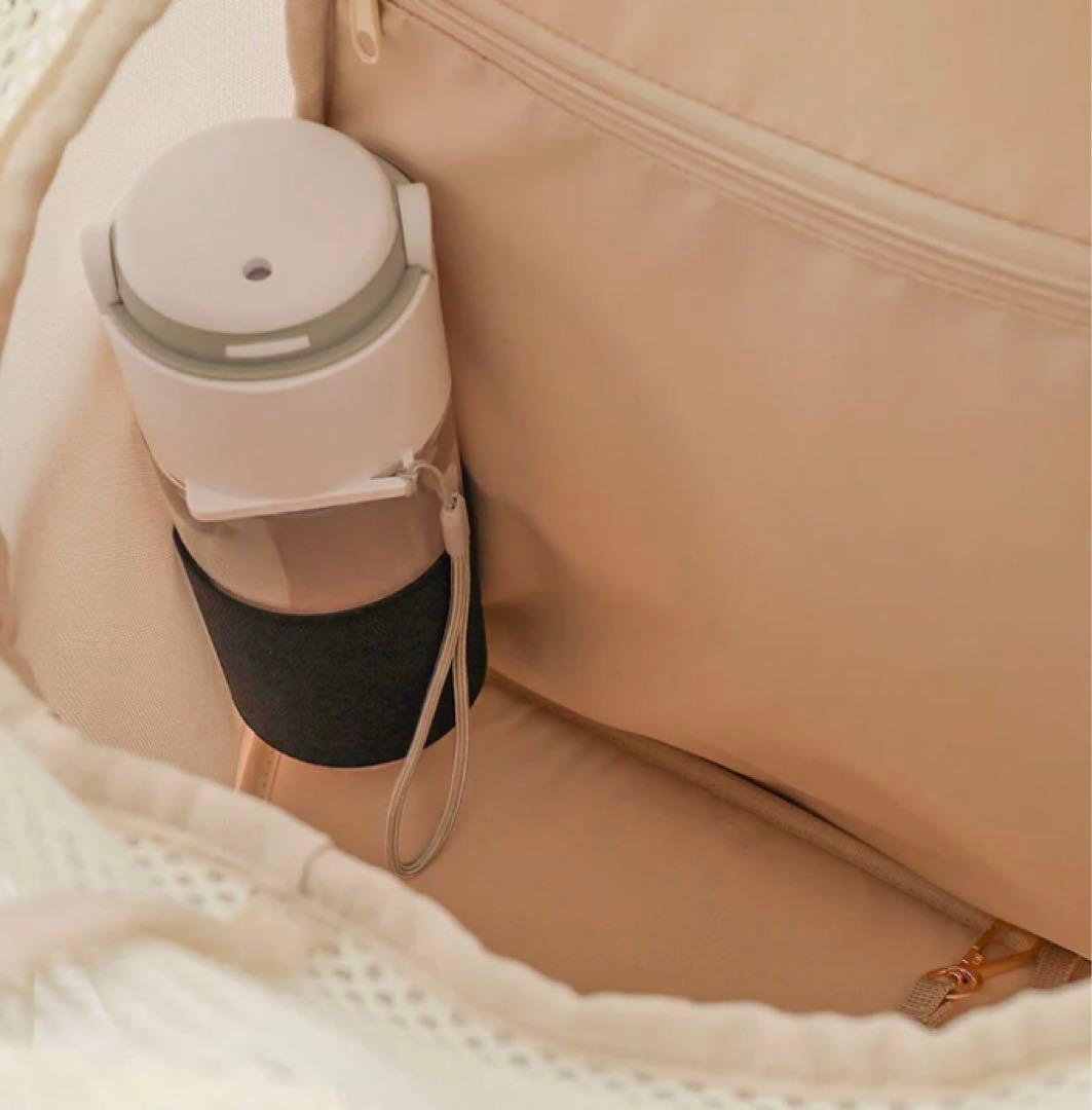 ホワイト メッシュ リュック型キャリーバッグmonchéri Mサイズ