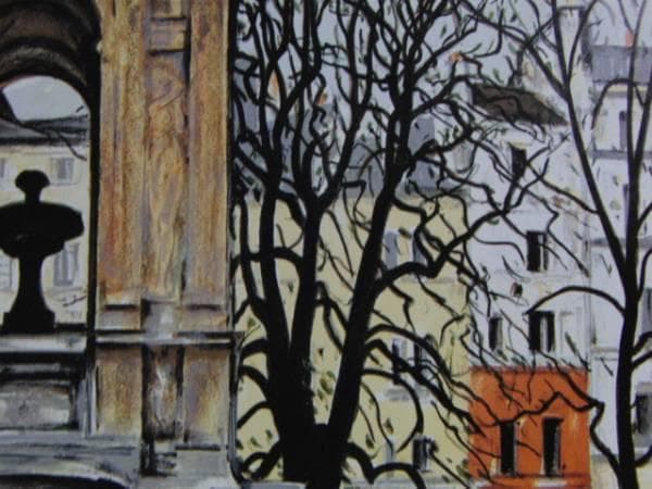 荻須高徳・OGUISS、インオサンの噴水、希少な額装用画集より、新品高級額装付