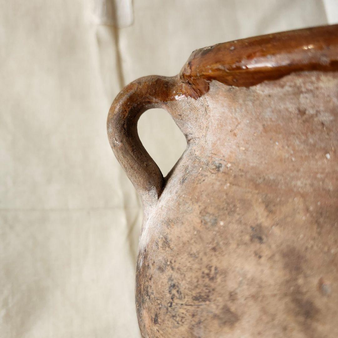 出土品 丸い土器壺 骨董 アンティーク 古道具