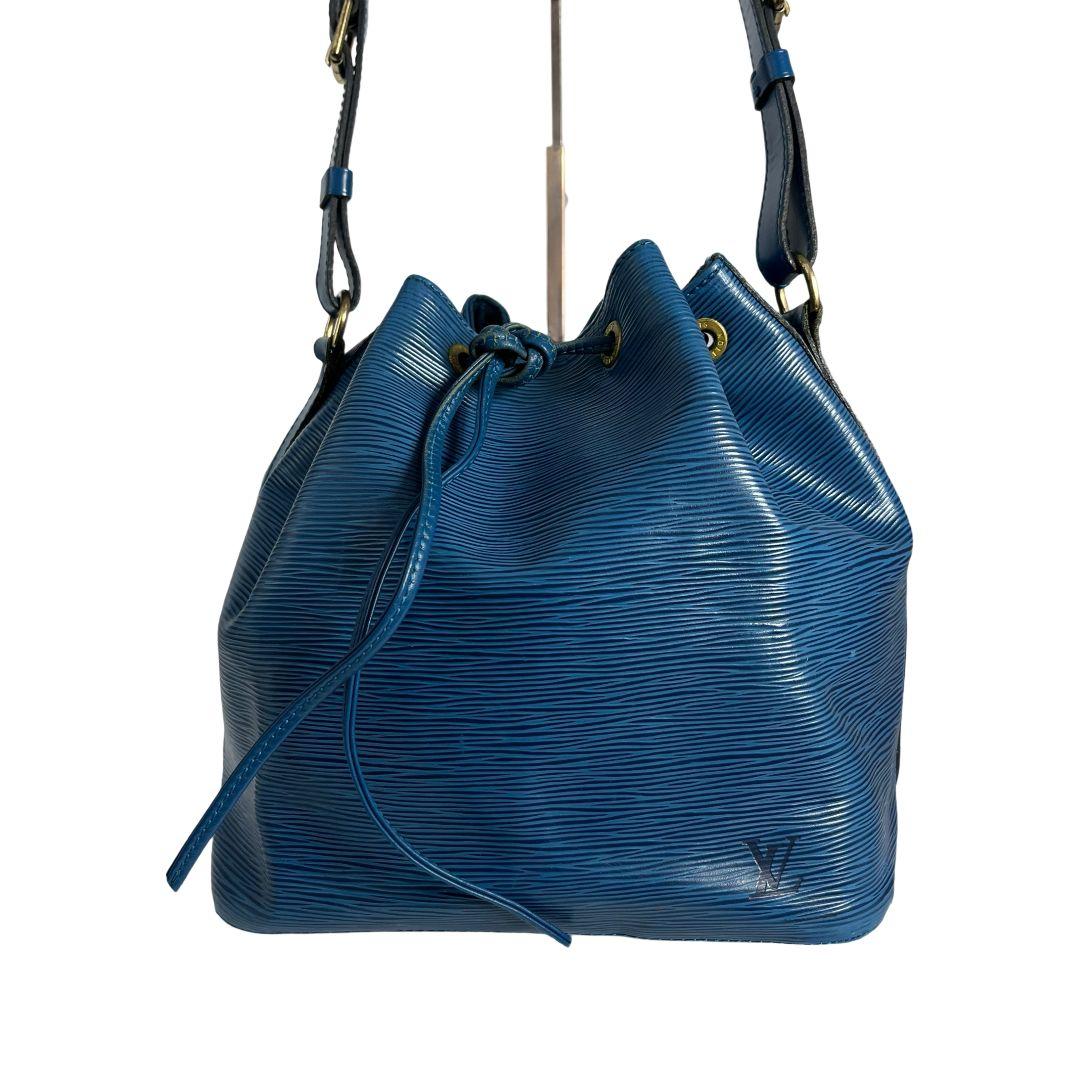 【鑑定済】ルイヴィトン　エピ　プチノエ　ショルダーバッグ　ハンドバッグ　ブルー