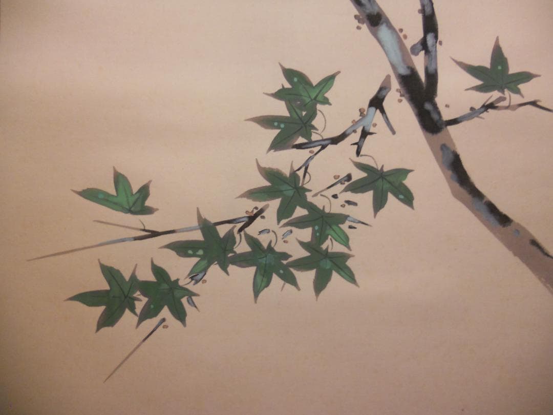 掛け軸 山下光昭 清流鮎 絹本 希少 軸装 茶道具 掛軸 美品 です。