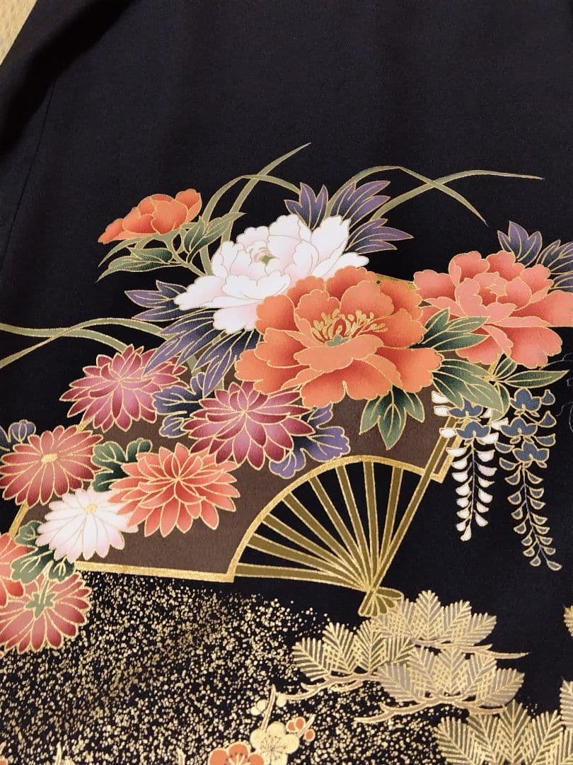 B2065 留袖リメイク袖広がりデザインフォーマルパーティードレス