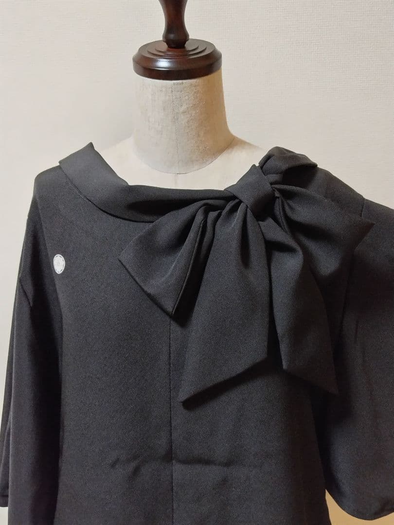 B2065 留袖リメイク袖広がりデザインフォーマルパーティードレス