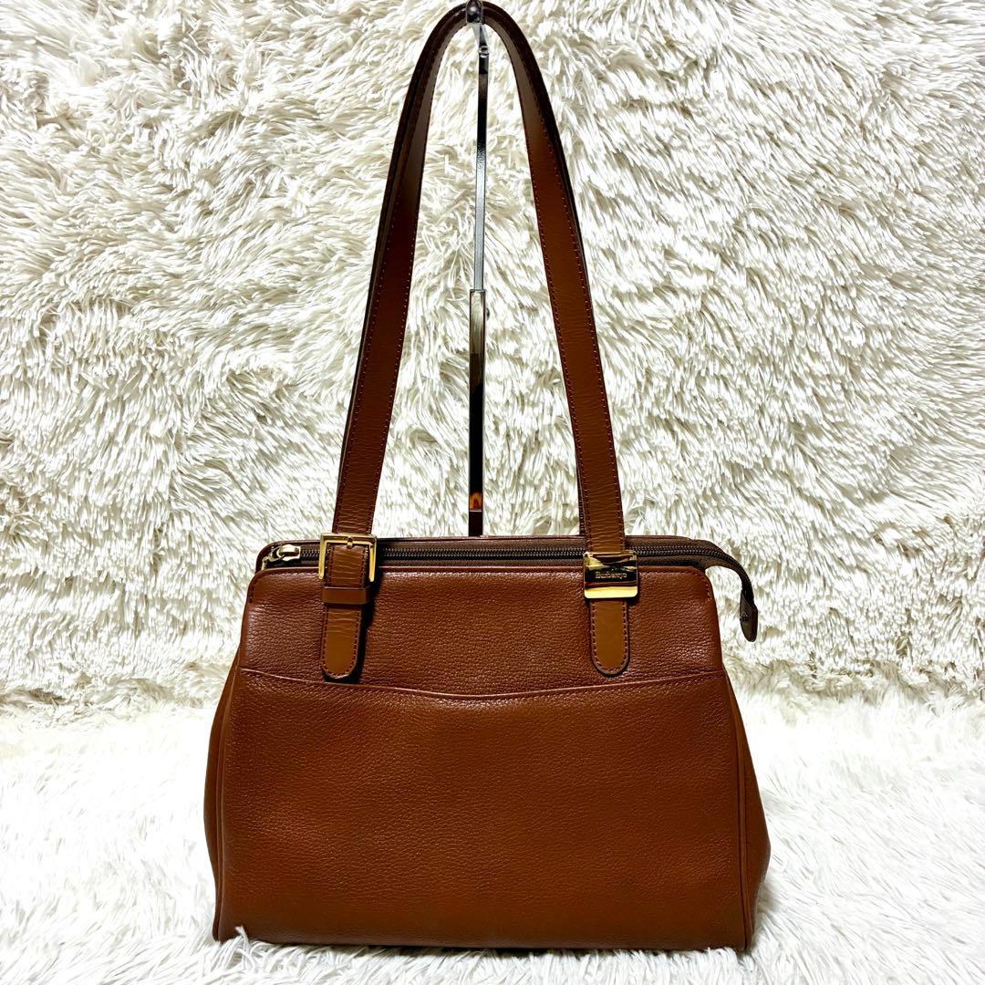 【Burberry 】トートバッグ ショルダーバッグ レザー ブラウン