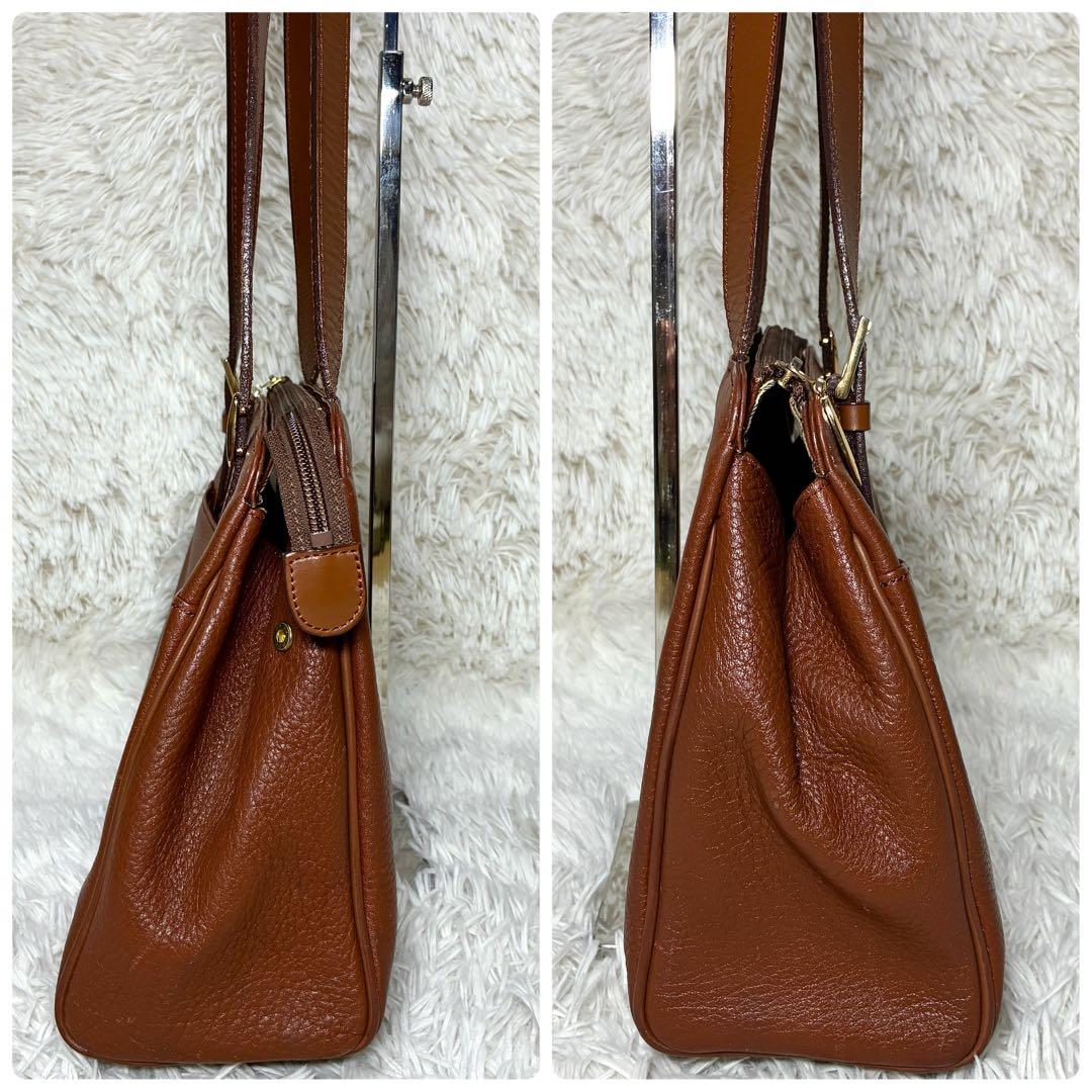 【Burberry 】トートバッグ ショルダーバッグ レザー ブラウン
